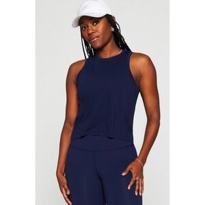 Fabletics Feather Tech+ Muscle Tank Deep Navy Blue Workout Top Size XXL MSRP $45